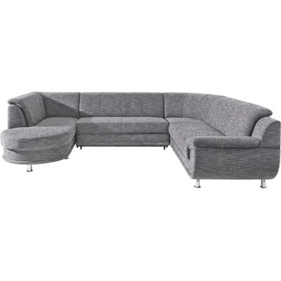 TRENDMANUFAKTUR Rondo U-Form Sofa - Struktur, Ottomane links, Optionales Bett TRENDMANUFAKTUR Rondo U-Form Sofa - Struktur, Ottomane links, Optionales Bett