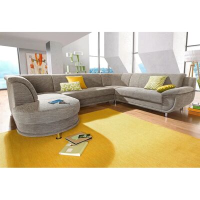 TRENDMANUFAKTUR Rondo U-Form Sofa - Struktur, Linke Ottomane TRENDMANUFAKTUR Rondo U-Form Sofa - Struktur, Linke Ottomane