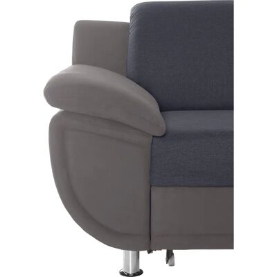 Trendmanufaktur Rondo 3 - L-Form Sofa mit Microfaser, Grau Trendmanufaktur Rondo 3 - L-Form Sofa mit Microfaser, Grau