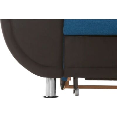 Trendmanufaktur Rondo 3 Sofa - Mikrofaser, L-Form, Schwarz/Petrol Trendmanufaktur Rondo 3 Sofa - Mikrofaser, L-Form, Schwarz/Petrol