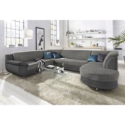Trendmanufaktur Rondo 3 U-Form Sofa - Modern, Grau Trendmanufaktur Rondo 3 U-Form Sofa - Modern, Grau