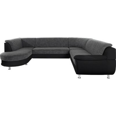 Trendmanufaktur Rondo 3 U-Form Sofa - Modern, Schwarz-Weiß Trendmanufaktur Rondo 3 U-Form Sofa - Modern, Schwarz-Weiß