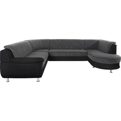 Trendmanufaktur Rondo 3 U-Form Sofa - Modern, Schwarz & Weiß Trendmanufaktur Rondo 3 U-Form Sofa - Modern, Schwarz & Weiß
