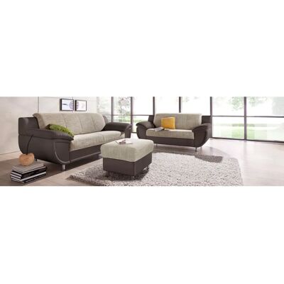 TRENDMANUFAKTUR Braune Kunstleder-Federkern-Hocker - Hocker TRENDMANUFAKTUR Braune Kunstleder-Federkern-Hocker - Hocker