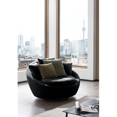 Trendmanufaktur - Maui - tiefschwarz - chenille - Recliner chair Trendmanufaktur - Maui - tiefschwarz - chenille - Recliner chair