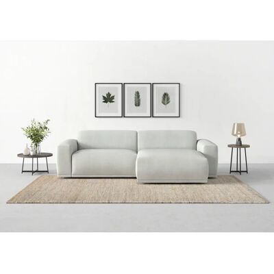 Trendmanufaktur Braga Sofa - Modern L-Form, Silber Trendmanufaktur Braga Sofa - Modern L-Form, Silber