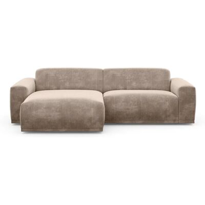 Trendmanufaktur Braga - Beiges L-Form Sofa mit Hochresilientem Kaltschaum Trendmanufaktur Braga - Beiges L-Form Sofa mit Hochresilientem Kaltschaum