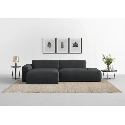 Trendmanufaktur Braga Sofa - Modernes Grau L-Form mit Recamiere Trendmanufaktur Braga Sofa - Modernes Grau L-Form mit Recamiere
