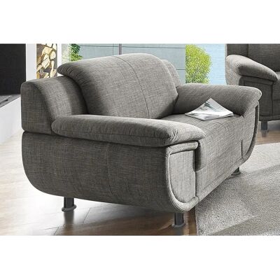 TRENDMANUFAKTUR Rondo - Sessel mit Beigem Stoff & schwarzen Füßen TRENDMANUFAKTUR Rondo - Sessel mit Beigem Stoff & schwarzen Füßen