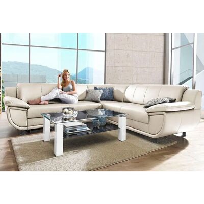 TRENDMANUFAKTUR Rondo - Ecksofa mit Schlaffunktion, 267x247cm, Weiß TRENDMANUFAKTUR Rondo - Ecksofa mit Schlaffunktion, 267x247cm, Weiß