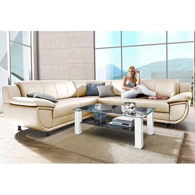 TRENDMANUFAKTUR Rondo Beige Sofa - Wandsofa mit Schlaffunktion, 267x247 cm TRENDMANUFAKTUR Rondo Beige Sofa - Wandsofa mit Schlaffunktion, 267x247 cm