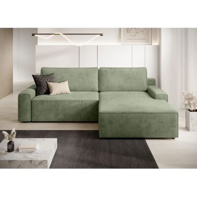 Trendmanufaktur Challenge - Grünes L-förmiges Schlafsofa mit Stauraum Trendmanufaktur Challenge - Grünes L-förmiges Schlafsofa mit Stauraum