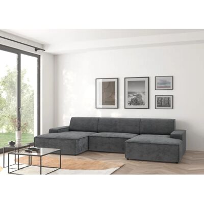 Trendmanufaktur - Graz - Dunkelgrau - 329x162x73 cm - Sectional sofa Trendmanufaktur - Graz - Dunkelgrau - 329x162x73 cm - Sectional sofa