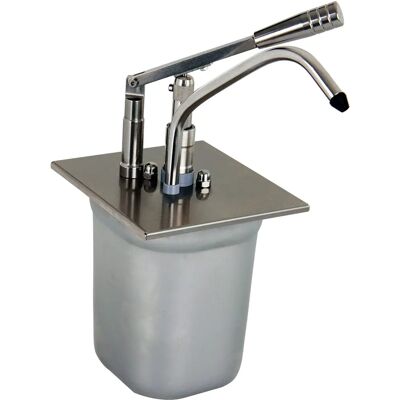 ShopDesChefs Tapa GN de acero inoxidable con cabezal de bomba ShopDesChefs Tapa GN de acero inoxidable con cabezal de bomba
