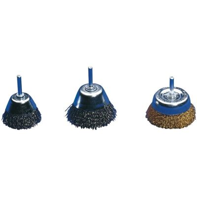 LESSMANN Stahl Draht Topfbürste - 50mm, 6mm Schaft, 0.3mm Draht - Oberflächenreinigung LESSMANN Stahl Draht Topfbürste - 50mm, 6mm Schaft, 0.3mm Draht - Oberflächenreinigung