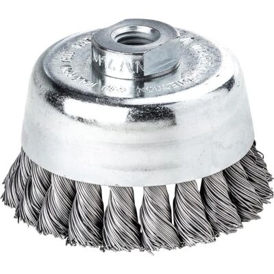 Lessmann 482.117 Knot Cup Brush - 65mm, Steel Wire, M14 Lessmann 482.117 Knot Cup Brush - 65mm, Steel Wire, M14