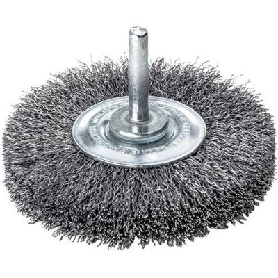 LESSMANN Stahlbürste - 80mm, 6mm, 0,3mm Draht, 19mm - Drahtbürste für Rost & Farbe LESSMANN Stahlbürste - 80mm, 6mm, 0,3mm Draht, 19mm - Drahtbürste für Rost & Farbe