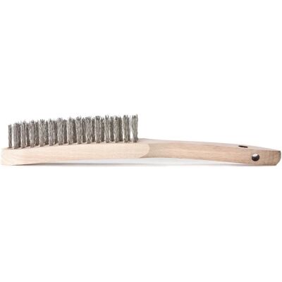 Lessmann Brosse métallique en acier inoxydable 3 rangs - Brosse à fil - Publicité Lessmann Brosse métallique en acier inoxydable 3 rangs - Brosse à fil - Publicité
