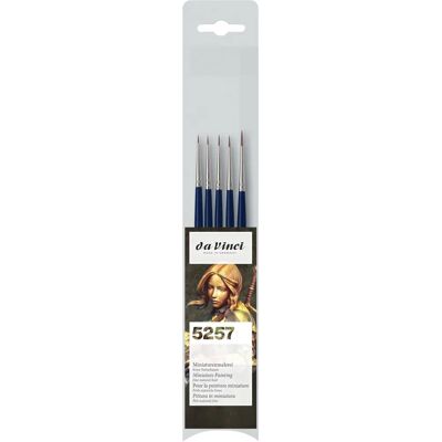 Set di Pennelli Acquerello Da Vinci Rossa - 5 Pezzi per Dettagli e Miniature Set di Pennelli Acquerello Da Vinci Rossa - 5 Pezzi per Dettagli e Miniature