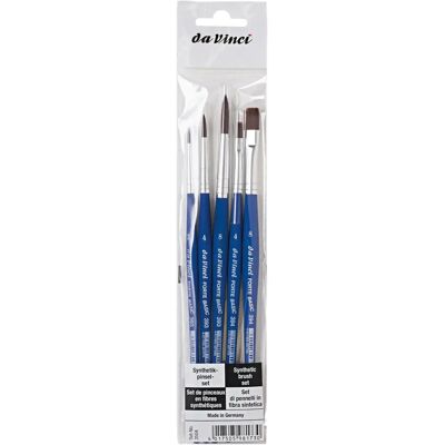 Da Vinci Synthetics 3504 - Set di Pennelli - 5 Pennelli, Taglie 2-8 Da Vinci Synthetics 3504 - Set di Pennelli - 5 Pennelli, Taglie 2-8