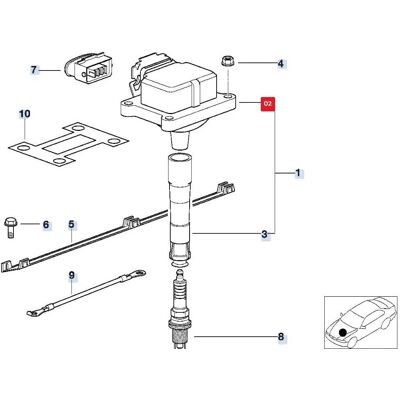 BMW Ontstekingscoil - 11856T - Voor serie 3, 5, 7, 8 BMW Ontstekingscoil - 11856T - Voor serie 3, 5, 7, 8