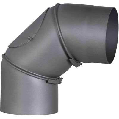 FIREFIX Steel Chimney Pipe with Door - 150mm, 90°, 29cm - Chimney Pipe FIREFIX Steel Chimney Pipe with Door - 150mm, 90°, 29cm - Chimney Pipe