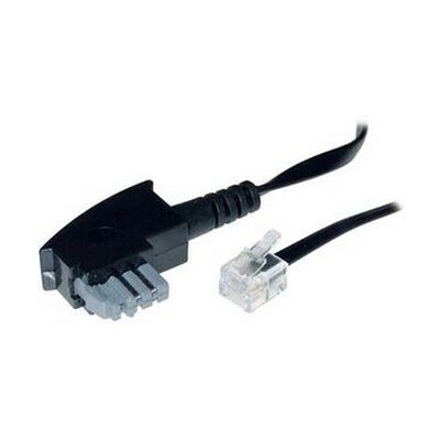 S-Conn 3m TAE-N RJ11 Kabel - Schwarz, Transparent S-Conn 3m TAE-N RJ11 Kabel - Schwarz, Transparent