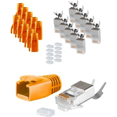 Shiverpeaks BS72067-10O RJ45 Orange Transparent Netzwerkkabelstecker Shiverpeaks BS72067-10O RJ45 Orange Transparent Netzwerkkabelstecker