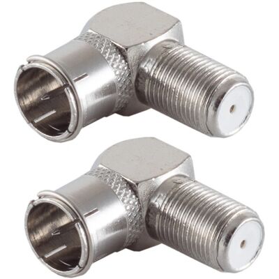 Shiverpeaks BS15-300414 - 2x adaptadores de ángulo F-Quick para cables coaxiales Shiverpeaks BS15-300414 - 2x adaptadores de ángulo F-Quick para cables coaxiales