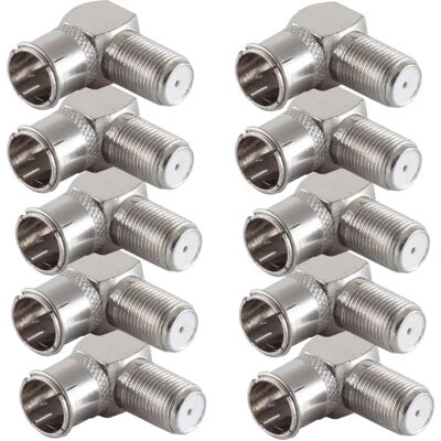 Shiverpeaks BS15-300614 - 10x F-Quick Winkeladapter für Koaxialkabel Shiverpeaks BS15-300614 - 10x F-Quick Winkeladapter für Koaxialkabel