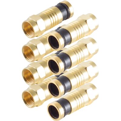 Shiverpeaks BS15-300814 Gold F-Stecker Koaxialanschluss - 4 Stück Shiverpeaks BS15-300814 Gold F-Stecker Koaxialanschluss - 4 Stück