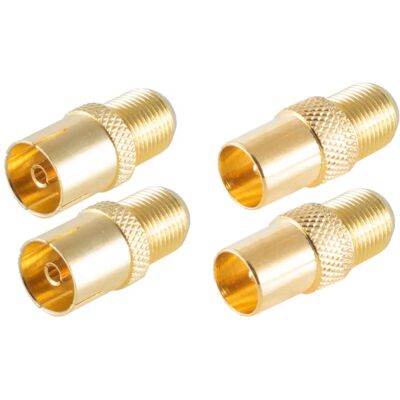 Ensemble de connecteurs coaxiaux Shiverpeaks BS15-301414 - Or Ensemble de connecteurs coaxiaux Shiverpeaks BS15-301414 - Or