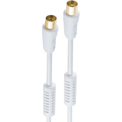 Cable coaxial Shiverpeaks BS80208-128-G - 10m Blanco IEC Cable coaxial Shiverpeaks BS80208-128-G - 10m Blanco IEC
