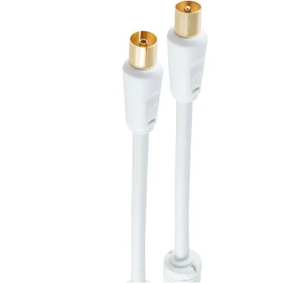 Shiverpeaks BS80405 Cable Coaxial de Cobre - 5m, Blanco - Cable de Antena Shiverpeaks BS80405 Cable Coaxial de Cobre - 5m, Blanco - Cable de Antena