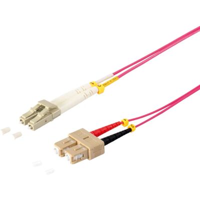Câble à fibre optique OM4 violet Shiverpeaks - LC SC duplex 5m - Publicité Câble à fibre optique OM4 violet Shiverpeaks - LC SC duplex 5m - Publicité