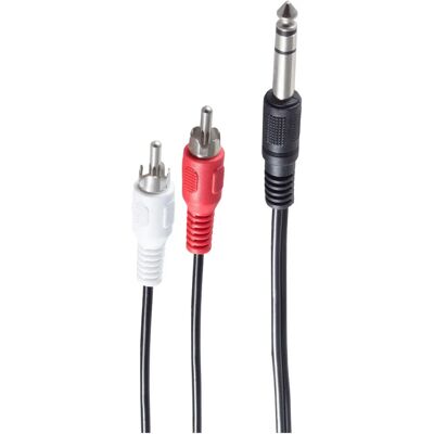 Câble audio Shiverpeaks BS30511 - 1,5m, 6,35mm, 2 x RCA - Noir Câble audio Shiverpeaks BS30511 - 1,5m, 6,35mm, 2 x RCA - Noir