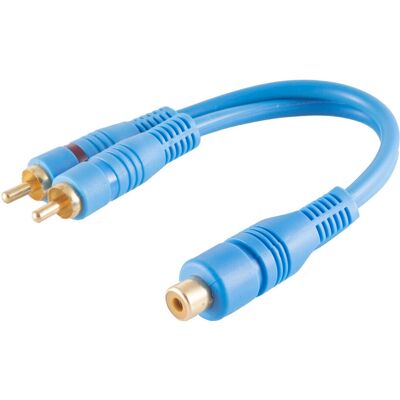Câble audio Shiverpeaks BS40053 - 0,2 m RCA 2 x RCA - Bleu - Publicité Câble audio Shiverpeaks BS40053 - 0,2 m RCA 2 x RCA - Bleu - Publicité
