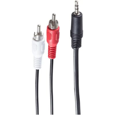 Cable de audio Shiverpeaks BS30832-15 - 15m, 3.5mm, 2 RCA - Negro Cable de audio Shiverpeaks BS30832-15 - 15m, 3.5mm, 2 RCA - Negro
