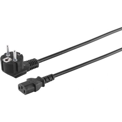 S/CONN 60007 Stromkabel - Schwarz, 2m, CEE7/7 auf C13, VDE, 90° S/CONN 60007 Stromkabel - Schwarz, 2m, CEE7/7 auf C13, VDE, 90°