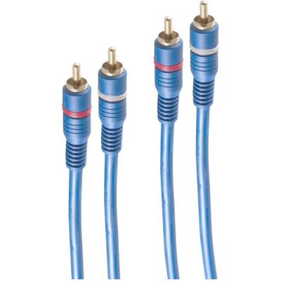 Shiverpeaks BS40605 - 2,5 m Audio Kabel mit RCA - Blau Shiverpeaks BS40605 - 2,5 m Audio Kabel mit RCA - Blau