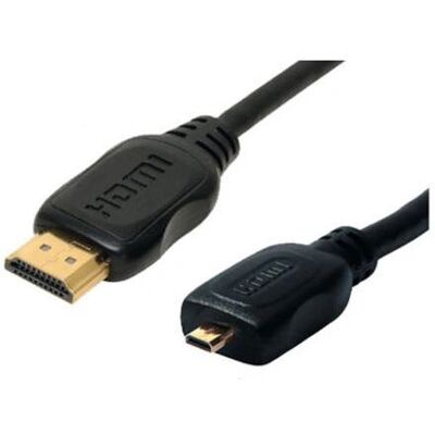 S-Conn Micro HDMI 1m - 4K 30Hz - Gold - Schwarzes HDMI-Kabel S-Conn Micro HDMI 1m - 4K 30Hz - Gold - Schwarzes HDMI-Kabel