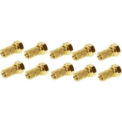 Shiverpeaks BS85006-10AG - Conector F macho chapado en oro - 10 unidades Shiverpeaks BS85006-10AG - Conector F macho chapado en oro - 10 unidades