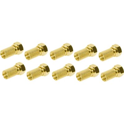 Conector coaxial tipo F Shiverpeaks BS85008-10AG - 10 piezas Conector coaxial tipo F Shiverpeaks BS85008-10AG - 10 piezas