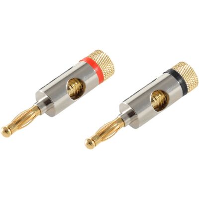 Shiverpeaks BASIC-S Bananenstecker-Set, 2-teilig rot / schwarz, aus Metall, vergoldet, Steckverbinder für, Elektronikkabel + Stecker, Gold - Wire connector Shiverpeaks BASIC-S Bananenstecker-Set, 2-teilig rot / schwarz, aus Metall, vergoldet, Steckverbinder für, Elektronikkabel + Stecker, Gold - Wire connector
