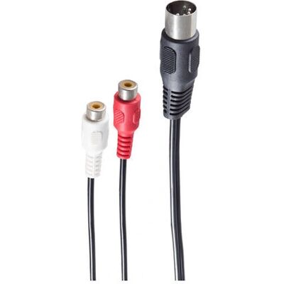 Câble audio Shiverpeaks BS10201 - 0,2m - DIN 5 broches & RCA - Noir - Publicité Câble audio Shiverpeaks BS10201 - 0,2m - DIN 5 broches & RCA - Noir - Publicité