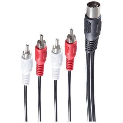 Shiverpeaks -Basic-S- Diodenkabel DIN RCA 1,5m Schwarz Shiverpeaks -Basic-S- Diodenkabel DIN RCA 1,5m Schwarz