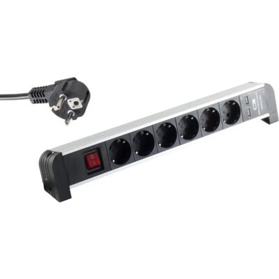 S/CONN 60318 Verlängerungskabel - 6 Steckdosen, 1,5 m, USB, Indoor S/CONN 60318 Verlängerungskabel - 6 Steckdosen, 1,5 m, USB, Indoor