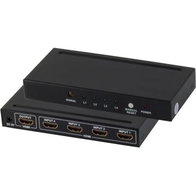 Commutateur HDMI Shiverpeaks SP05-02004 - 4K2K, 3D, Métal - Publicité Commutateur HDMI Shiverpeaks SP05-02004 - 4K2K, 3D, Métal - Publicité