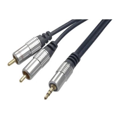 Shiverpeaks SP30832-10 Audio-Kabel - 10m, 3,5mm, 2x RCA, Blau Shiverpeaks SP30832-10 Audio-Kabel - 10m, 3,5mm, 2x RCA, Blau