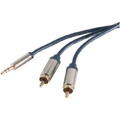 Shiverpeaks SP30832-5-SLIM Audiokabel - 5m, 3,5mm, RCA, Blau, Chrom Shiverpeaks SP30832-5-SLIM Audiokabel - 5m, 3,5mm, RCA, Blau, Chrom